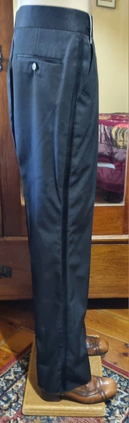 1970's-Inspired, 3 piece, Disco Suit and bow tie, Black, Polyester, by 'Fun Costumes', size M - Image 9