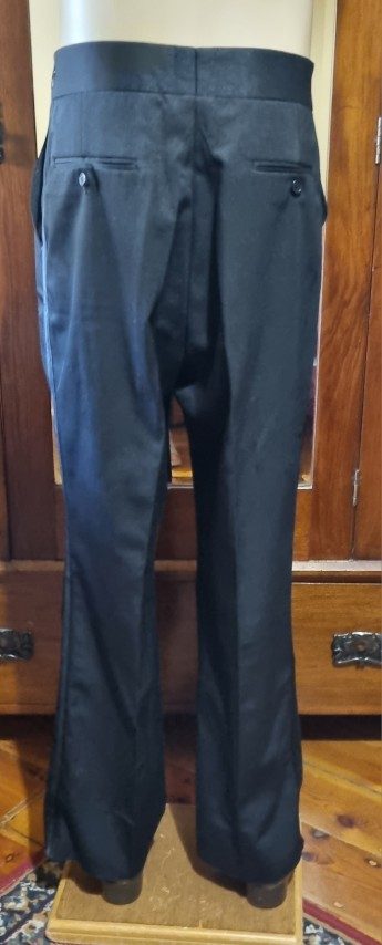 1970's-Inspired, 3 piece, Disco Suit and bow tie, Black, Polyester, by 'Fun Costumes', size M - Image 10