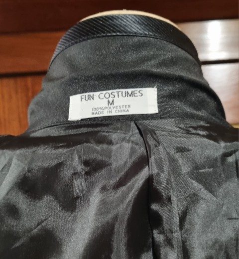 1970's-Inspired, 3 piece, Disco Suit and bow tie, Black, Polyester, by 'Fun Costumes', size M - Image 17