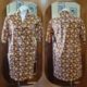 1960's Summer House coat/dress, autumnal retro print, Handmade, size 14