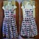 1950's Inspired swing dress, Harlequin/Rose print, cotton, by 'Hell Bunny', size M