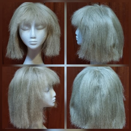 Wig, Vintage, Blonde Shoulder length, finely crimped, 'Blondie', by 'KaneKalon', synthetic.