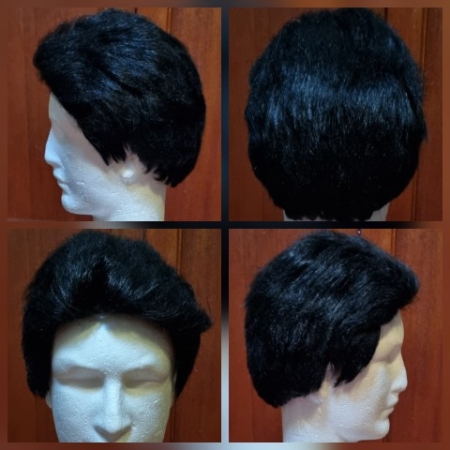 Wig, Black, 'Elvis', synthetic, by 'Carnival Products'
