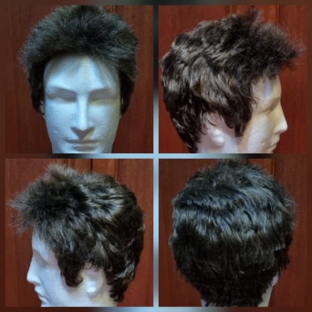 Wig, Men's 1950's Inspired, Brown, by 'Carnival Products', synthetic.