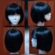 Wig, Black Bob, Neck Length, synthetic, by 'Carnival Products'