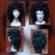 Wig, Black Long 80's Curly, 'Cher', or Brian May', synthetic, by 'Carnival Products'
