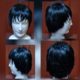 Wig, Black, 1960's Mod or Beatles cut, synthetic, by 'Carnival Products'