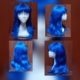 Wig, Extra long, electric blue, synthetic, by 'Carnival Products'