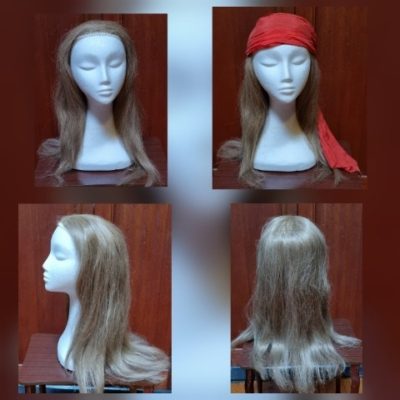 Wig, Long Blonde Extender on headband, Vintage, synthetic, by 'Michel Rene'