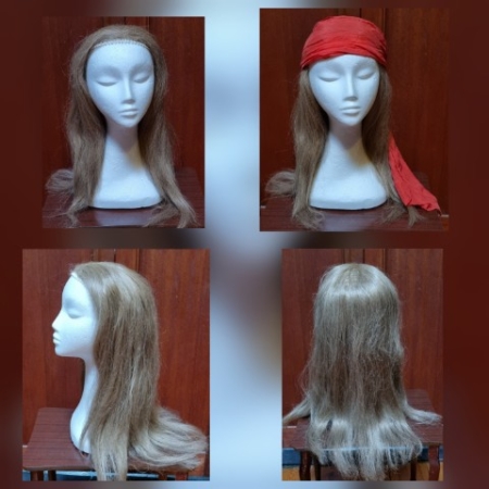 Wig, Long Blonde Extender on headband, Vintage, synthetic, by 'Michel Rene'