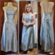 Vintage Inspired Evening Gown, Organza/polyester, sea green, by 'Alvina Valenta New York', size 8