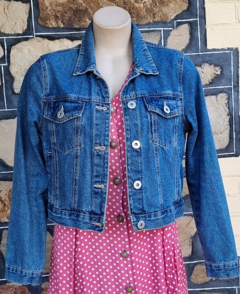 Denim Jacket, cropped, by 'Cotton On', size 12 - Image 3