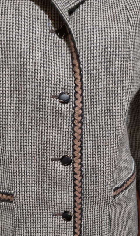 1970's Tweed, Wool Skirt Suit, brown checked, by 'Suitmaster', size 12-14 - Image 3