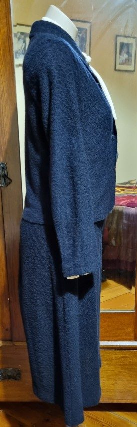 1970's Dress and Jacket, black & cream, Triacetate/polyester, by 'Stitches Plus', size 12 - Image 6