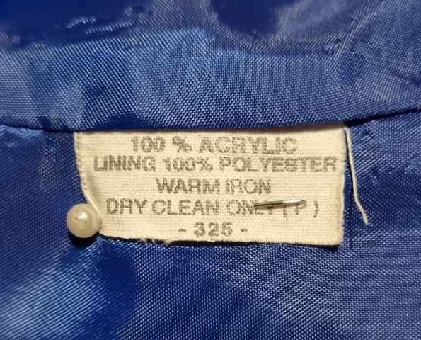 1980's 'Power' Suit, Blue Checked, acrylic, by 'D.I.O. Australia', size 12 - Image 15