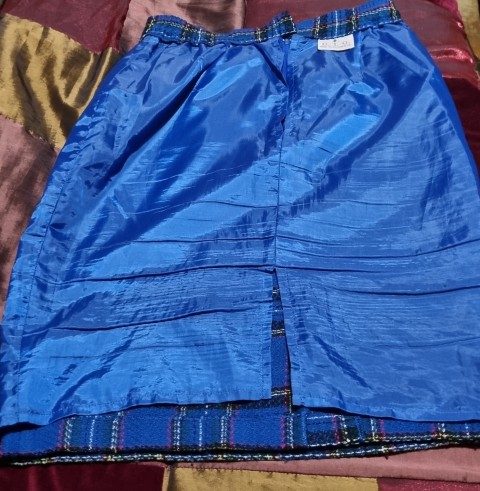 1980's 'Power' Suit, Blue Checked, acrylic, by 'D.I.O. Australia', size 12 - Image 16