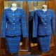1980's 'Power' Suit, Blue Checked, acrylic, by 'D.I.O. Australia', size 12