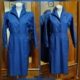 1970's Winter A-Line dress, navy, polyester, handmade, size XL.