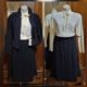 1970's Dress and Jacket, black & cream, Triacetate/polyester, by 'Stitches Plus', size 12