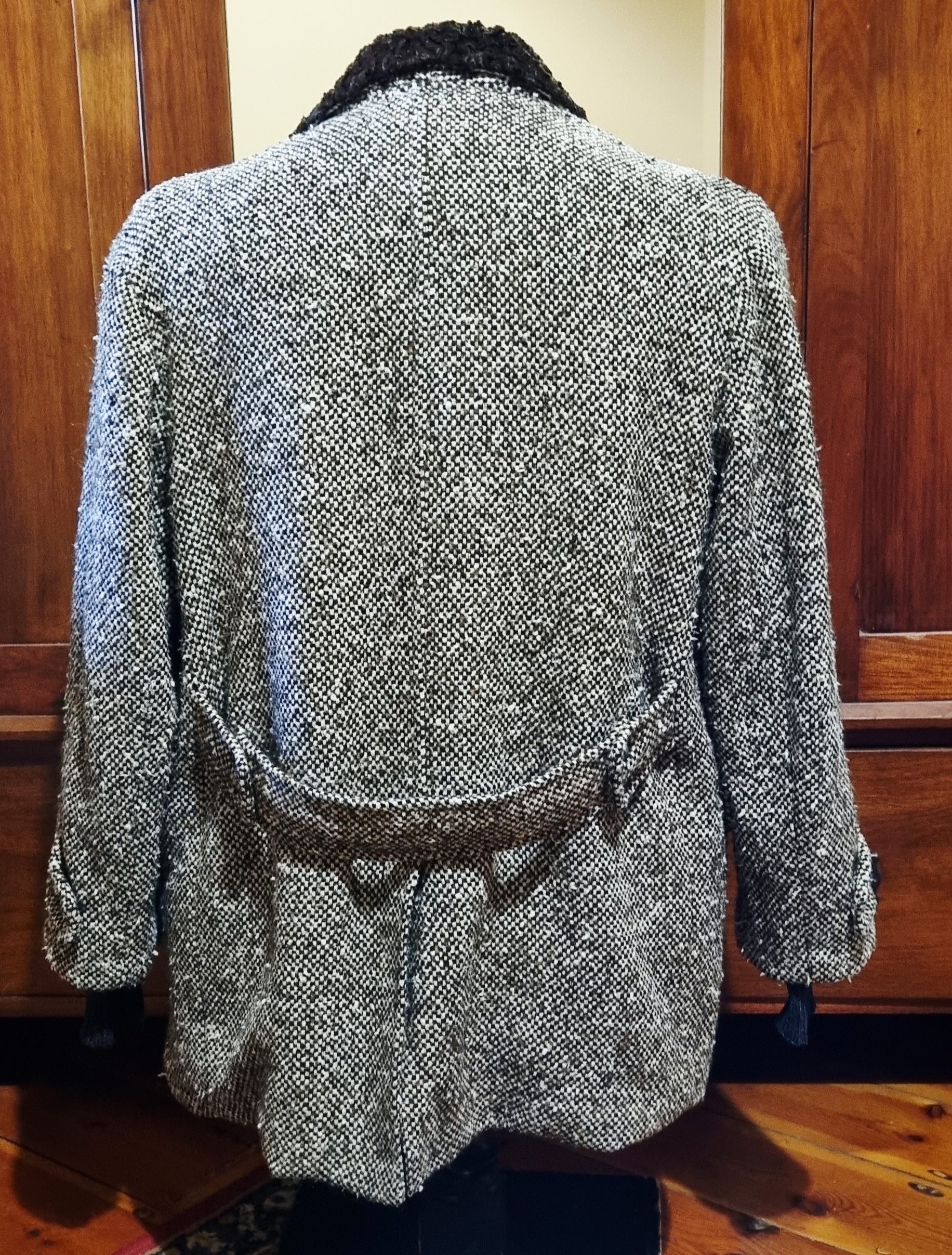 1970's, Wool Tweed Jacket, Brown/white, by 'Michael Winter Of Melbourne', size L - Image 6