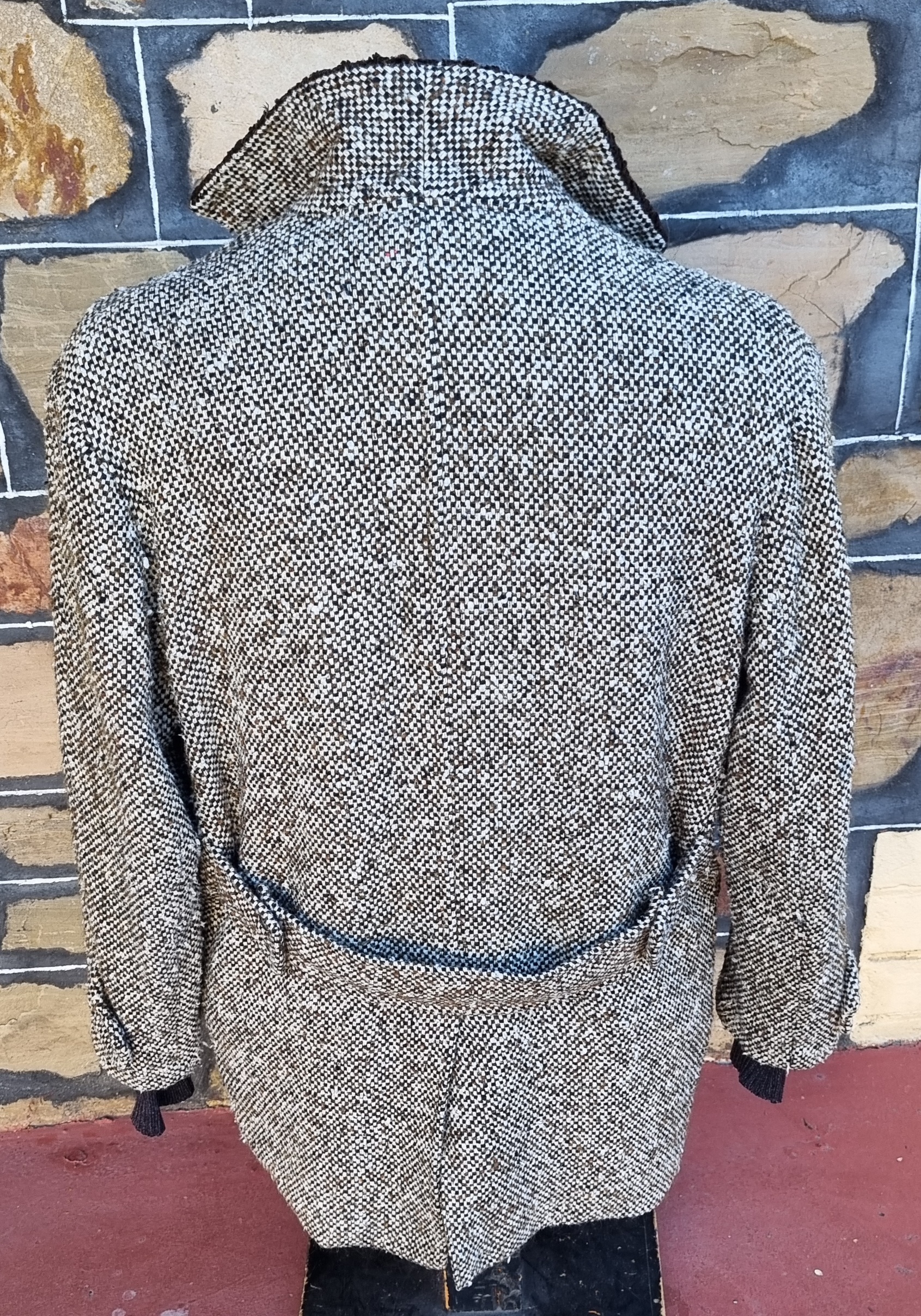 1970's, Wool Tweed Jacket, Brown/white, by 'Michael Winter Of Melbourne', size L - Image 7