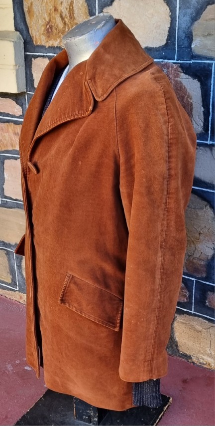 1970's Velvet Blazer, Rust, Hand Tailored, size 16 - Image 14