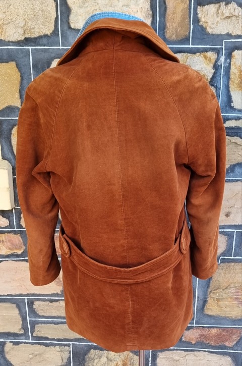 1970's Velvet Blazer, Rust, Hand Tailored, size 16 - Image 5