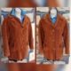 1970's Velvet Blazer, Rust, Hand Tailored, size 16