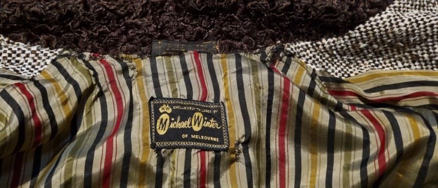 1950's, Wool Tweed Jacket, Brown/white, by 'Michael Winter Of Melbourne', size L - Image 18