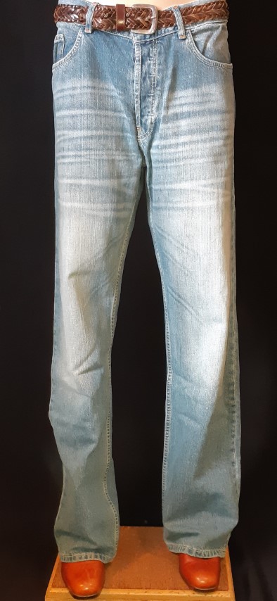 Bootleg Jean, denim, by 'Divided Denim', size M, 34". - Image 2