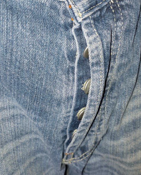 Bootleg Jean, denim, by 'Divided Denim', size M, 34". - Image 3