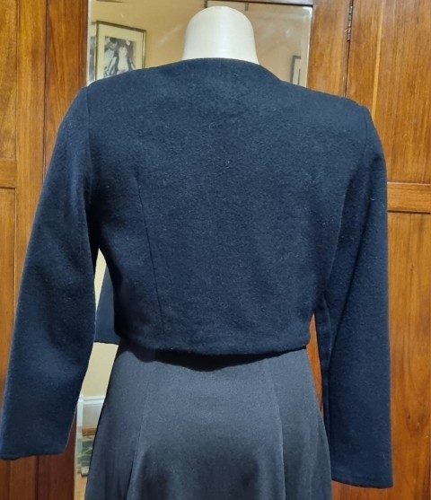 1990's Wool Cropped Jacket, black, by 'Enzo Giacobbe, South Australia', size 10 - Image 9