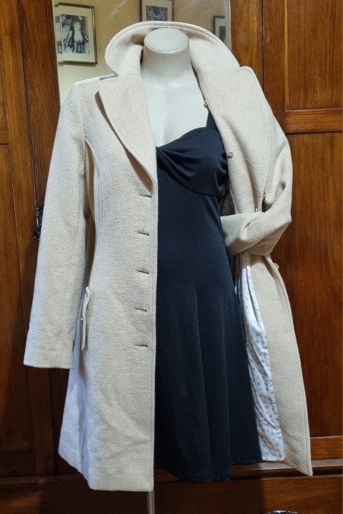 Trench Coat, Wool/polyester, by 'Review Australia', beige, size 12 - Image 9