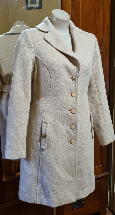Trench Coat, Wool/polyester, by 'Review Australia', beige, size 12 - Image 3