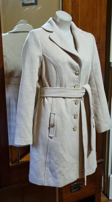 Trench Coat, Wool/polyester, by 'Review Australia', beige, size 12 - Image 5