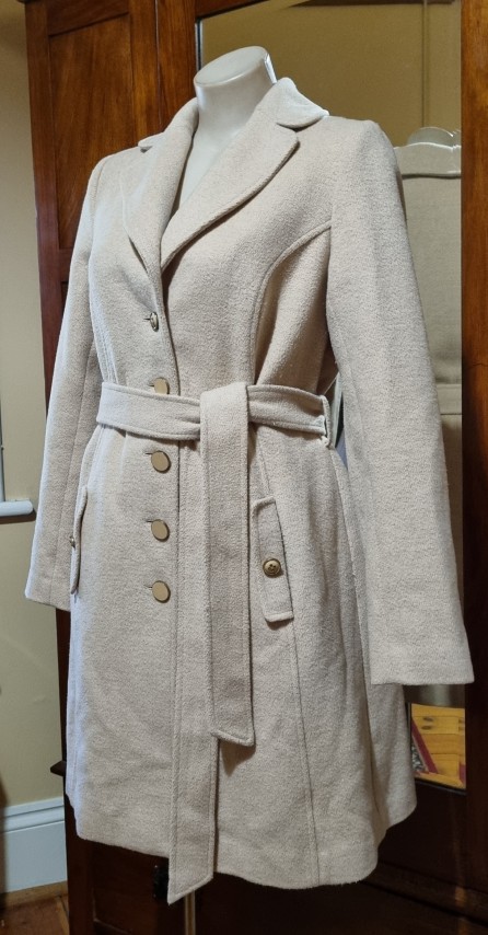 Trench Coat, Wool/polyester, by 'Review Australia', beige, size 12 - Image 6