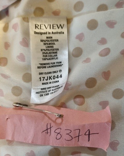 Trench Coat, Wool/polyester, by 'Review Australia', beige, size 12 - Image 19