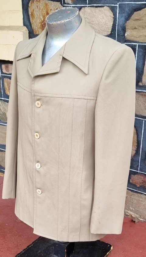 Safari Jacket, Pale Green, polyester, by 'International Style', size M - Image 4