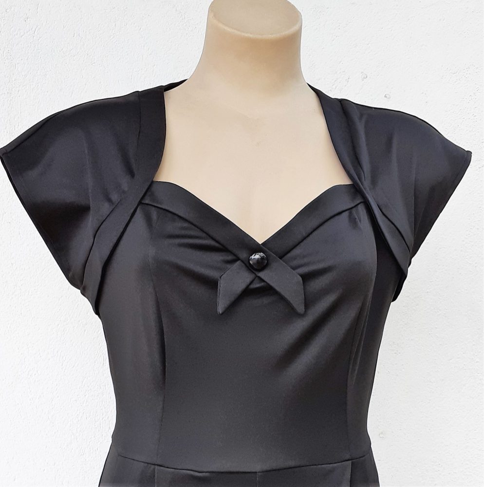 1940's Inspired Jumpsuit, Black, polyester, by 'Banned Apparel', size XS, 'new' - Image 3