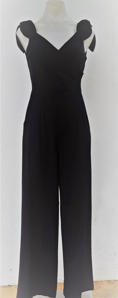 1930's Inspired Jumpsuit, 'Lyla', by 'Voodoo Vixen', polyester, black, size S, 'NEW - Image 2