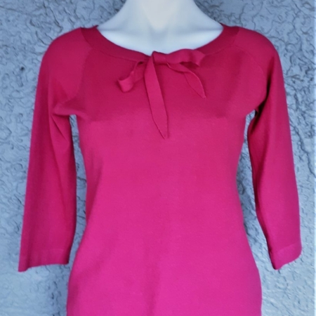 Vintage inspired Knitted top, by 'Banned Apparel', bordeaux, Size S