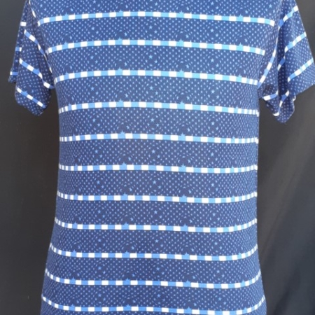 Men's Tee, blue, poly/cotton, by 'Chenaski' of Germany, size M, new.