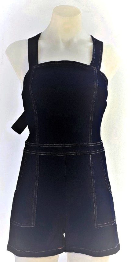 1940's Inspired, Dark Denim Playsuit, 'Jenni', by 'Voodoo Vixen' , XXL, 'new' - Image 2