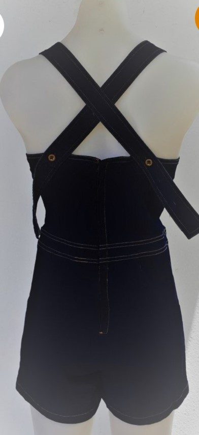 1940's Inspired, Dark Denim Playsuit, 'Jenni', by 'Voodoo Vixen' , XXL, 'new' - Image 3