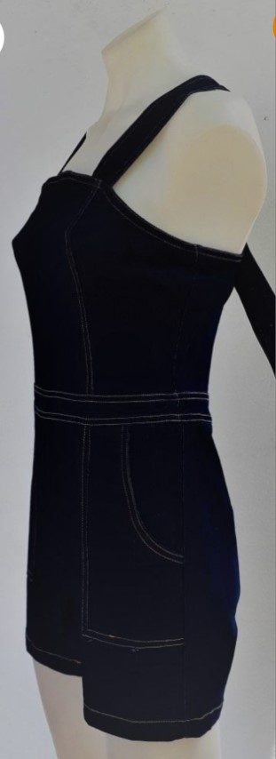 1940's Inspired, Dark Denim Playsuit, 'Jenni', by 'Voodoo Vixen' , XXL, 'new' - Image 4