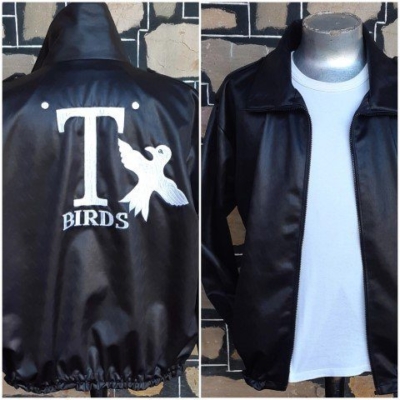 'T-Bird' Jacket, Black, polyester, by 'Queensland Costume Supplies'