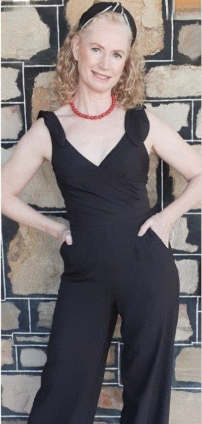 1930's Inspired Jumpsuit, 'Lyla', by 'Voodoo Vixen', polyester, black, size S, 'NEW - Image 6
