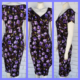 'Lady V of London' Elsie Wiggle Dress, polyester, Purple floral, size 8, 'new'.