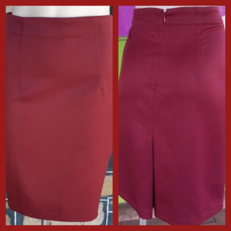 1950's Inspired Pencil Skirt, by 'Banned Apparel', burgandy, poly/rayon/elastane, size XL, 'new'