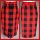 1950's Inspired Pencil skirt, Red, Plaid, size 8, 'new', by 'Sheen Clothing, London'.